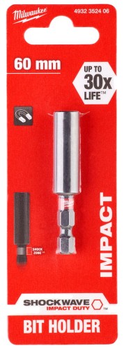 Uchwyt bitów Milwaukee Shockwave Hex 1/4" 60 mm magnetyczny 4932352406
