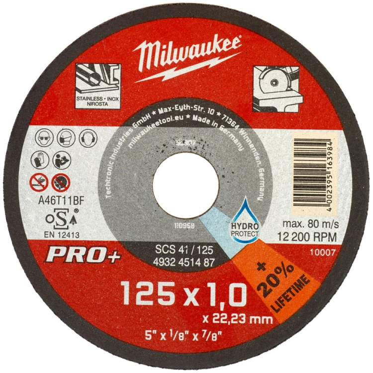 Tarcza do metalu Milwaukee 125X1 PRO+ 4932451487