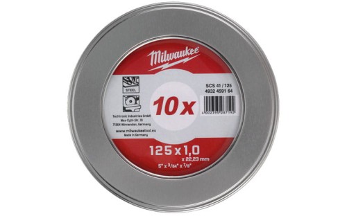 Tarcza do metalu Milwaukee 125X1 PRO+ 10 szt. w metalowym opakowaniu 4932478998