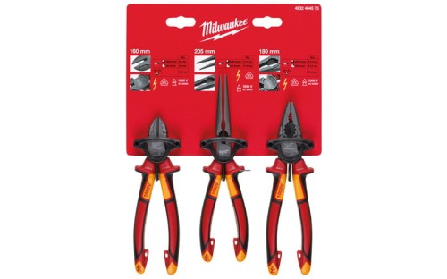 Zestaw szczypiec izolowanych Milwaukee VDE 3 szt. Milwaukee 4932464575