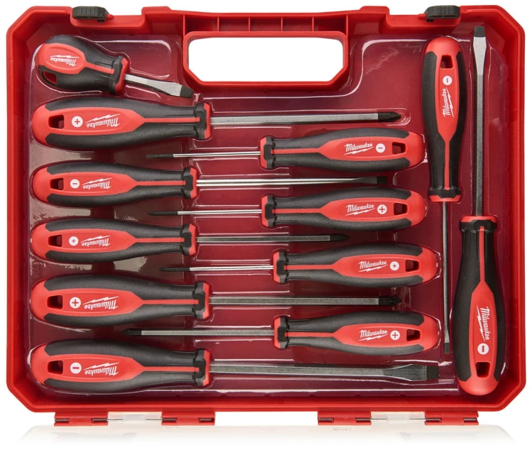 Zestaw wkrętaków Milwaukee w walizce - 12 sztuk 4932472003
