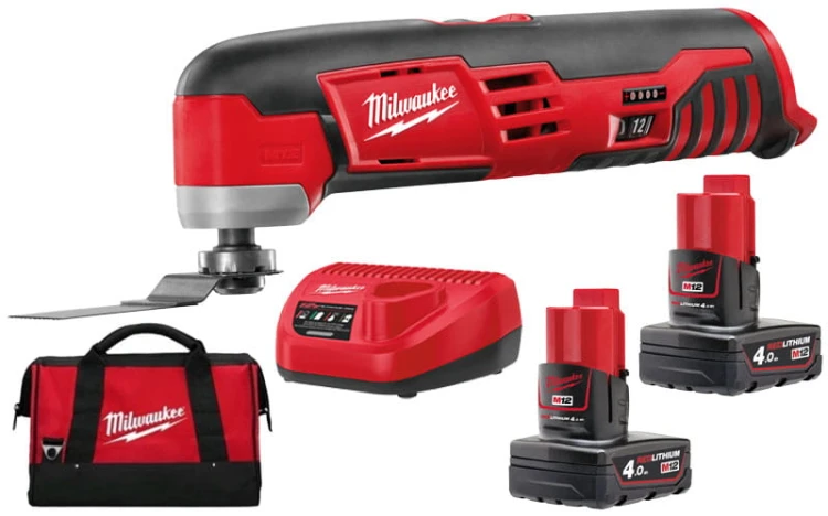 Narzędzie wielofunkcyjne Milwaukee C12MT-402B 2x aku. 4,0Ah, ładowarka torba 4933441705