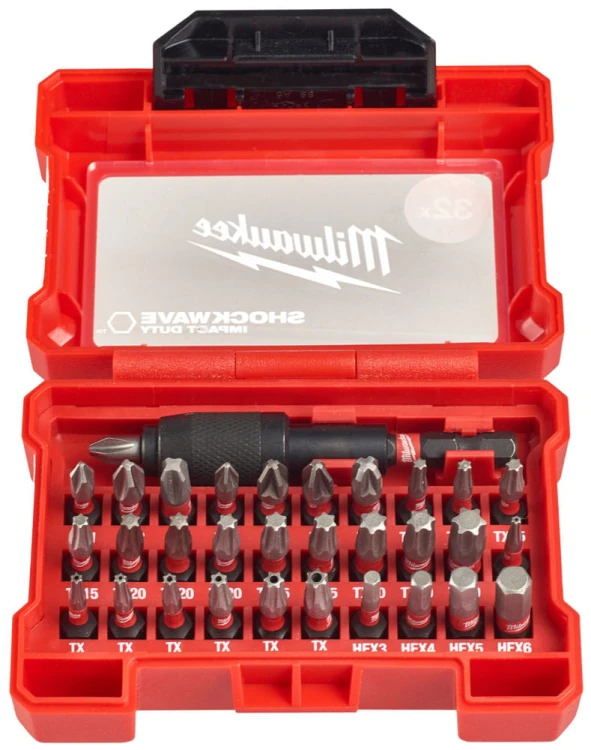 Bity udarowe Milwaukee Shockwave Impact Duty zestaw 32 szt. 4932464240