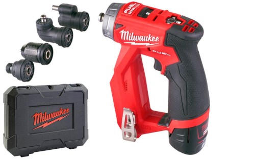 Wiertarko – wkrętarka Milwaukee z 4 głowicami M12FDDX-0X 34Nm 12V walizka wersja zerowa bez akumulatora i ładowarki 4933464978