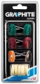 Akcesoria do mikro szlifierki GRAPHITE polerowanie kpl. 12 szt 55H080