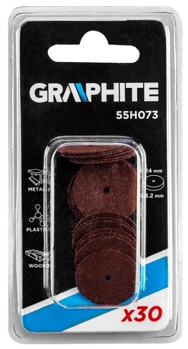 Tarcze tnące do mini szlifierki Graphite korundowe 30 szt. 55H073