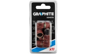 Taśma szlifierska na sztyfcie 12,7 mm Graphite kpl. 11 cz. 55H070