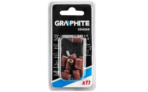 Taśma szlifierska na sztyfcie 6,3 mm Graphite kpl. 11 cz. 55H069