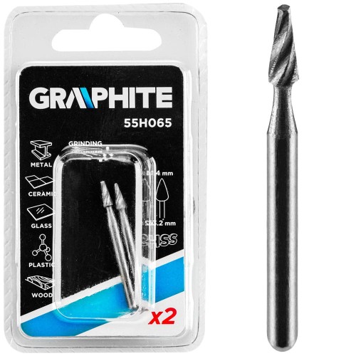 Frez precyzyjny stożek 1,4 mm HSS Graphite kpl. 2 szt. 55H065