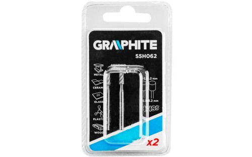 Frez precyzyjny cylindryczny 3,2 mm HSS Graphite kpl. 2 szt. 55H062