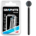 Kamień szlifierski kula 6 mm Graphite kpl. 3 szt. 55H058