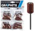 Taśma szlifierska na sztyfcie 6,3 mm Graphite kpl. 102 cz. MIX gradacji 55H076