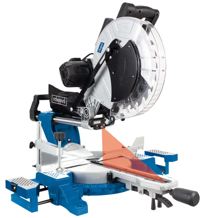 Piła ukośna ukośnica przesuwna Scheppach 305mm HM140L + stół maszynowy UMF2000