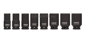 Nasadki udarowe Yato 3/4"głębokie kpl. 8 szt. 22 - 41mm 1155