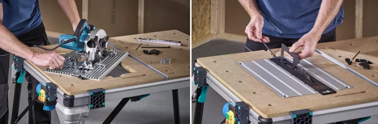 Wolfcraft Master Cut 2600 profesjonalny stół maszynowo - warsztatowy, wielofunkcyjna platforma robocza 6918000