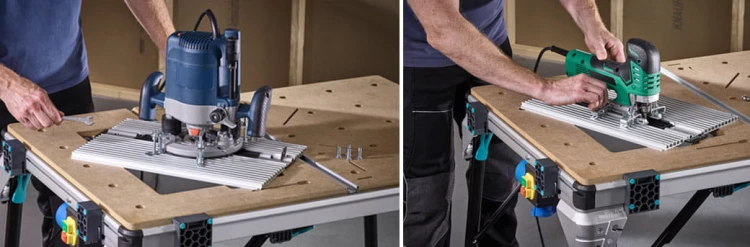 Wolfcraft Master Cut 2600 profesjonalny stół maszynowo - warsztatowy, wielofunkcyjna platforma robocza 6918000