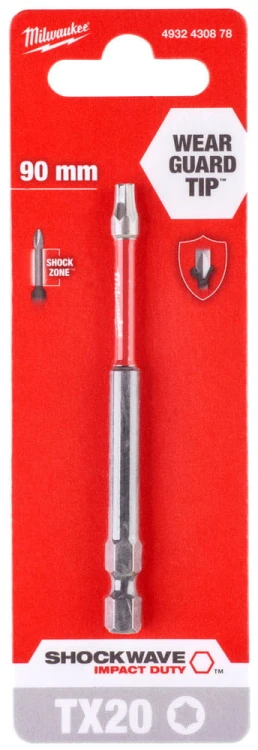 Końcówka wkrętakowa - bit udarowy T20 90mm Shockwave Milwaukee