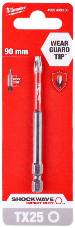 Końcówka wkrętakowa - bit udarowy T25 90mm Shockwave Milwaukee