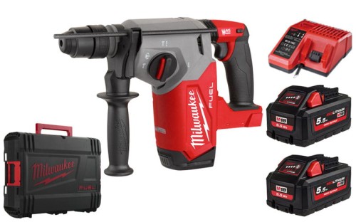 Młotowiertarka SDS-Plus Milwaukee 2,5J 18V M18FHX-552X 2x aku 5,5Ah, ładowarka, walizka 4933478889
