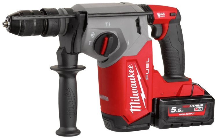 Młotowiertarka SDS-Plus Milwaukee 2,5J 18V M18FHX-552X 2x aku 8,0Ah, ładowarka, walizka