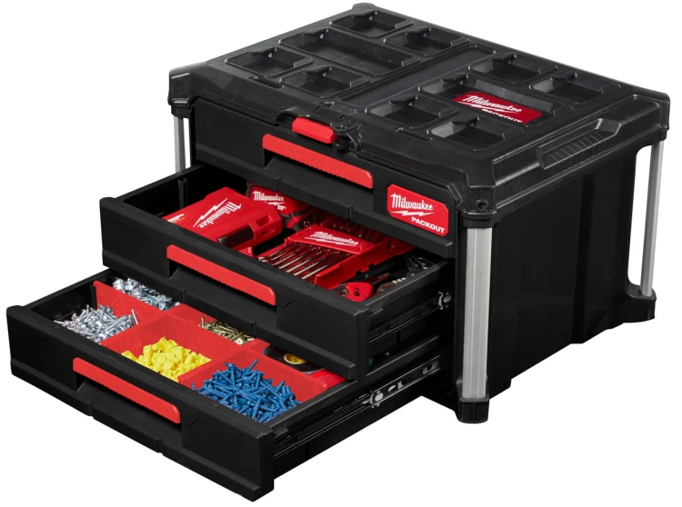 Skrzynia narzędziowa z 3 szufladami Milwaukee PACKOUT 4932472130