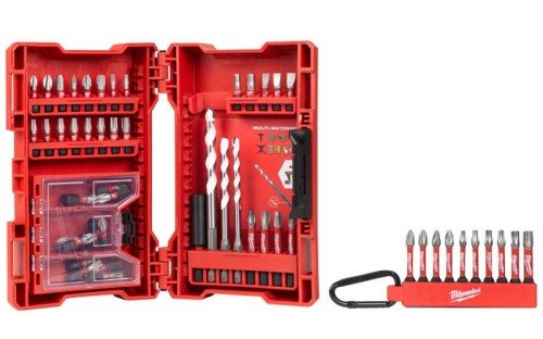 Wiertła MULTI MATERIAL bity Shockwave Impact Duty™ Milwaukee zestaw 54 szt. 4932479855