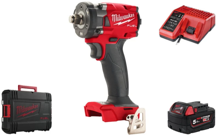 Kompaktowy klucz udarowy Milwaukee ½” 339Nm 18V M18FIW2F12 w walizce 1x aku. 5Ah ładowarka 4933478443