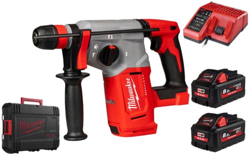 Młotowiertarka SDS-Plus Milwaukee 2,3J 18V M18BLHX-502X 2x aku. 5.0Ah, szybka ładowarka w walizce 4933478892