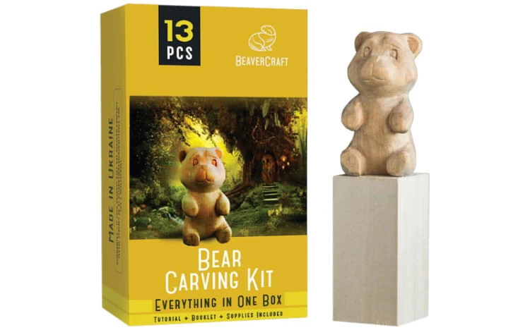 Zestaw do rzeźbienia Hobby – MIŚ BeaverCraft 13 elementów DIY05