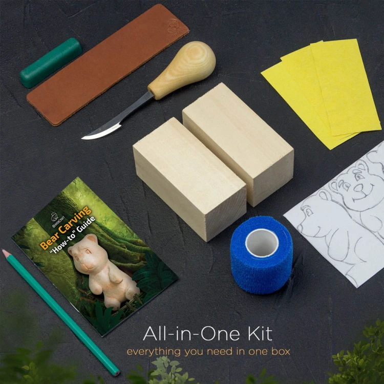 Zestaw do rzeźbienia Hobby – MIŚ BeaverCraft 13 elementów DIY05