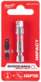 Adapter 1/4" HEX na 1/4" kwadrat Milwaukee Shockwave przejściówka 4932471826