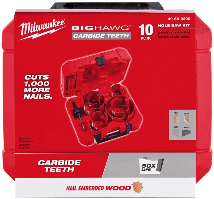 Otwornice MULTIMATERIAL Milwaukee zestaw 10 części w walizce 4932464939