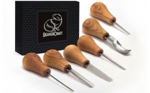 Zestaw 6 dłut profilowych do drzeworytu Beaver Craft SC05