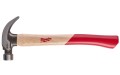 Młotek ciesielski z trzonkiem z drewna hikorowego Milwaukee pazur zakrzywiony 570 g / 20 incji 4932478660