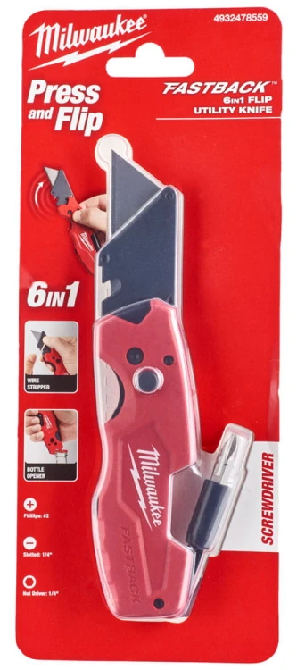 Noż składany 6 w 1 FASTBACK™ Milwaukee 4932478559