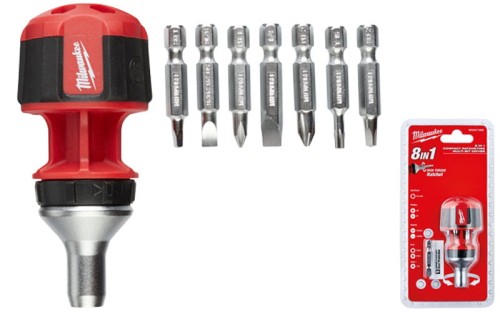 Kompaktowy multiwkrętak Milwaukee z grzechotką 8w1 4932471868