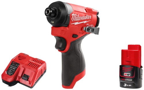 Subkompaktowa zakrętarka udarowa Milwaukee 147 Nm 12V M12FID2-202X 1/4''HEX aku 3,0Ah, szybka ładowarka