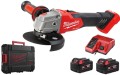 Szlifierka kątowa z hamulcem Milwaukee 18V M18FSAG125XB-502X silnik bezszczotkowy 2x aku 5,0Ah, ładowarka, walizka 4933478430