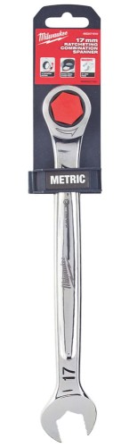 Klucz płasko - oczkowy z grzechotką Milwaukee 17 mm 4932471510