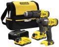Combo Stanley Fatmax wiertarko - wkrętarka z udarem i zakrętarka udarowa 20V SFMCK465D2S