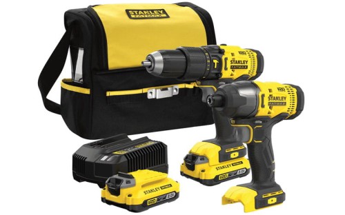 Combo Stanley Fatmax wiertarko - wkrętarka z udarem i zakrętarka udarowa 20V SFMCK465D2S