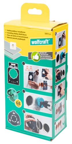 Zestaw do montażu puszek prądowych Wolfcraft 5897000