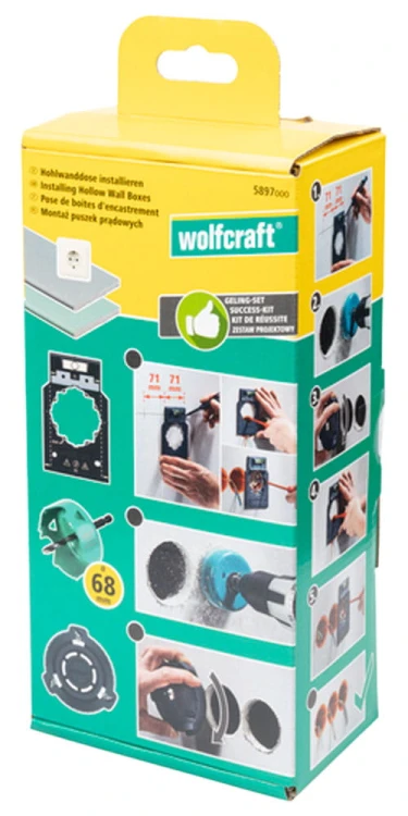 Zestaw do montażu puszek prądowych Wolfcraft 5897000