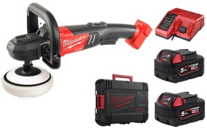 Polerka akumulatorowa Milwaukee M18 FAP180-502X 2x aku. 5,0Ah szybka ładowarka, walizka HD Box 4933451550
