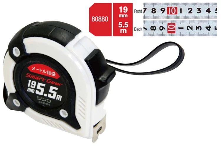 Miara zwijana Shinwa 5,5m SMART GEAR dwustronna taśma 19mm 80880