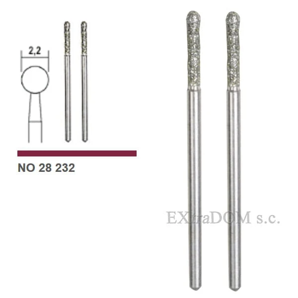 Sztyfty szlifierskie diamentowe Proxxon kulka Ø 2,2 mm kpl 2 szt 28232