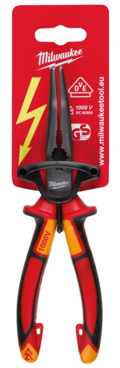 Szczypce długie zwężane wygięte Milwaukee VDE 1000V 205mm 4932464565