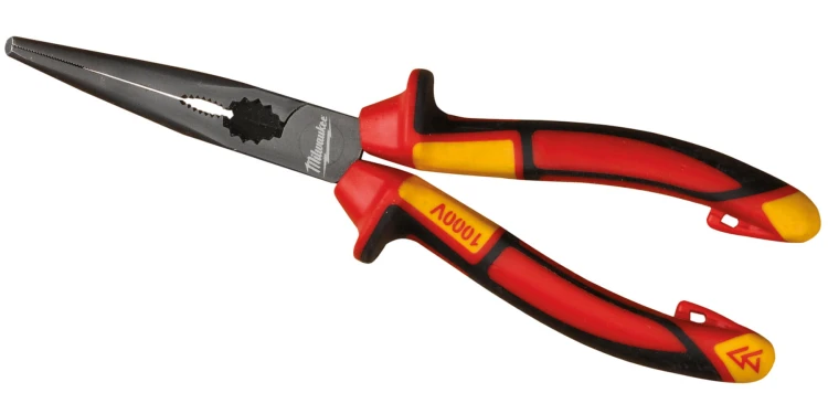 Szczypce długie zwężane wygięte Milwaukee VDE 1000V 205mm 4932464565