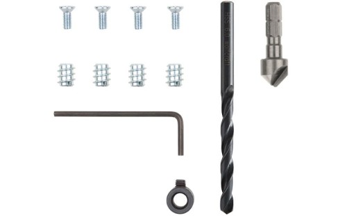 Zestaw naprawczy do zawiasów puszkowych – od strony korpusu mebla, 11-częściowy Wolfcraft 4657000