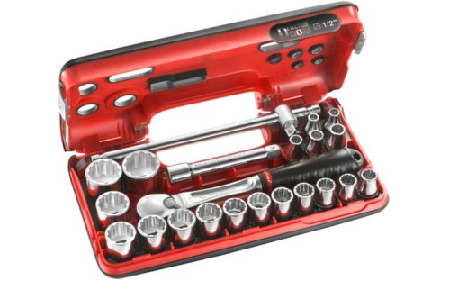 Klucze nasadowe Facom zestaw nasadek 12-kątnych 8-32mm 1/2" 22 cz. SL.DBOX412